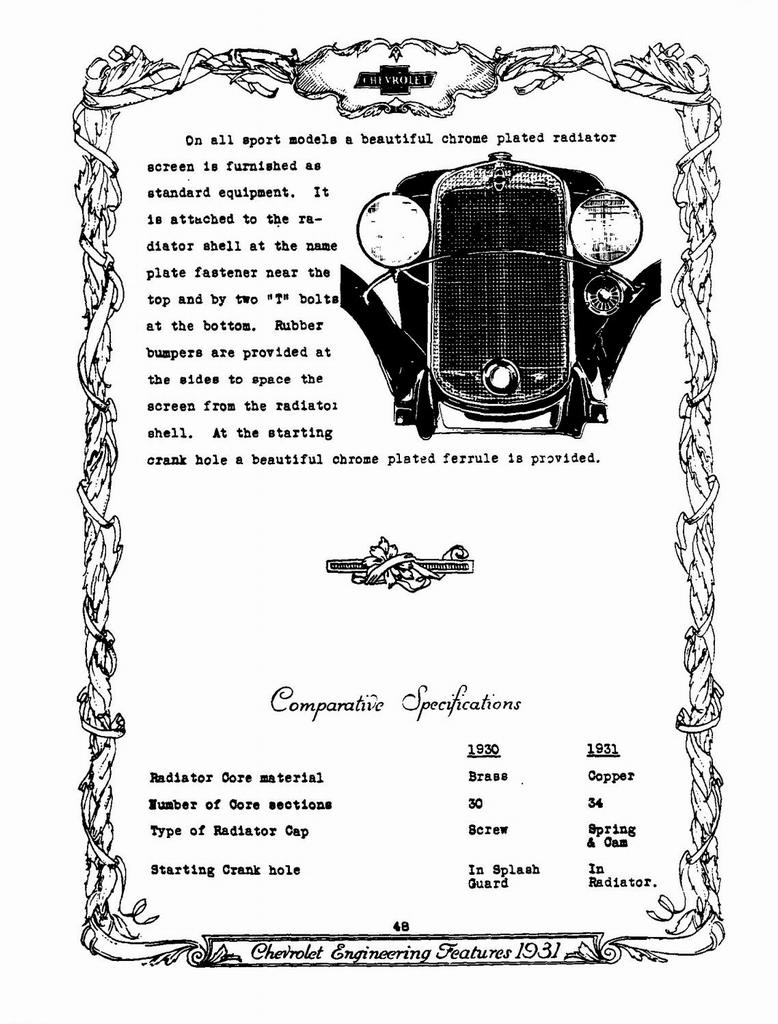 1931 Chevrolet Engineering Features Page 61